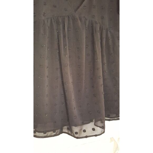 A Chicsoul Women's Top Sheer Black Baby Doll Whimsigoth Plus Sized Fairycore 2X - Picture 3 of 11